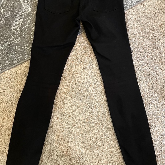 Frame Denim Le Color Rip Skinny Jeans Black Sz 27 - Picture 5 of 9
